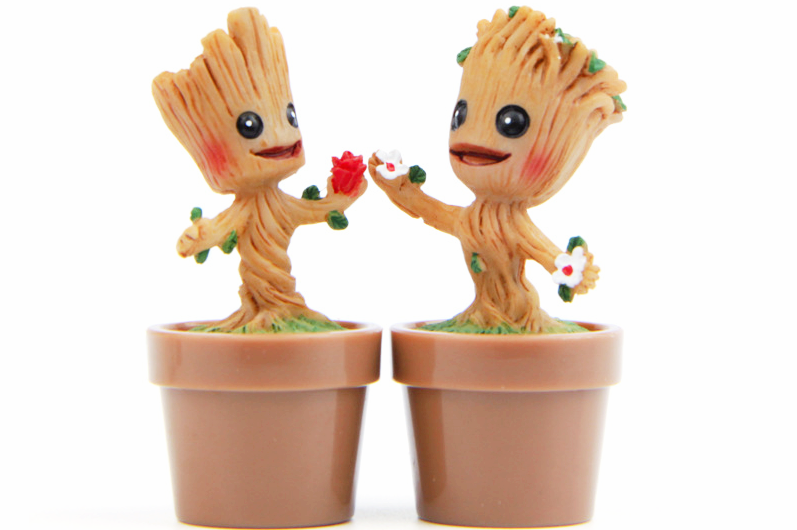 IM Root Flower Pot Figures Car Ornamental Terrariu