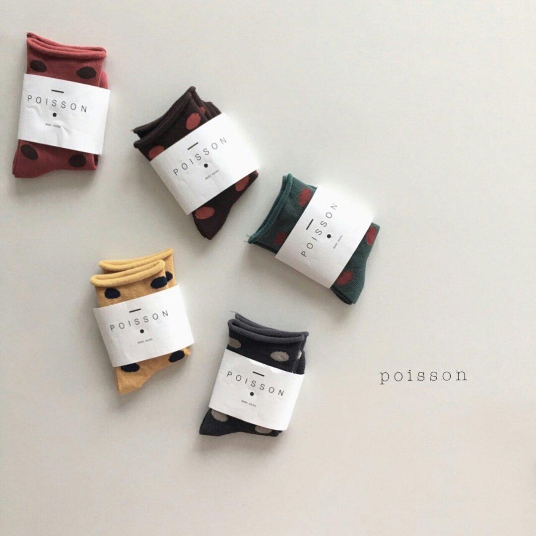 North European Fall Autumn Child South Girl Poa Dot Socks Infant Socks Baby Set Children's House