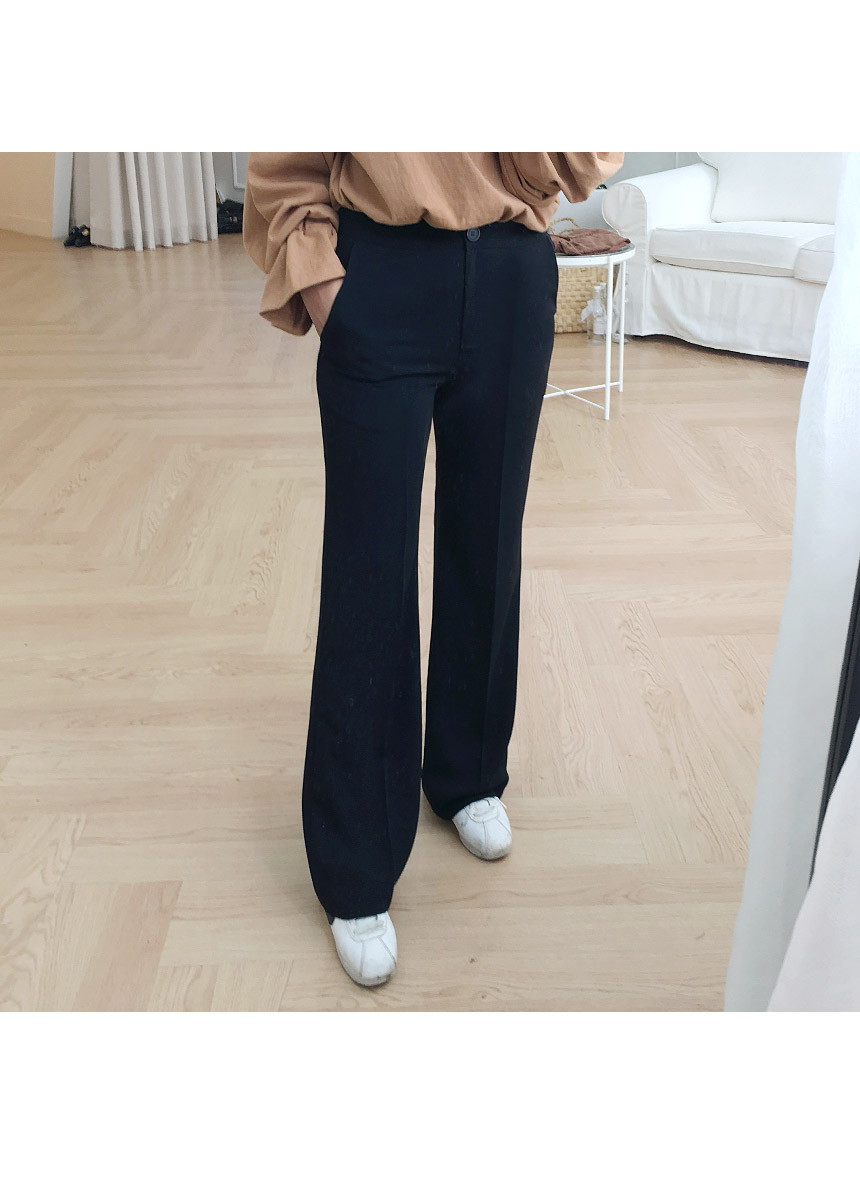 New Women's Pants Slim Wide Banding Long Slacks