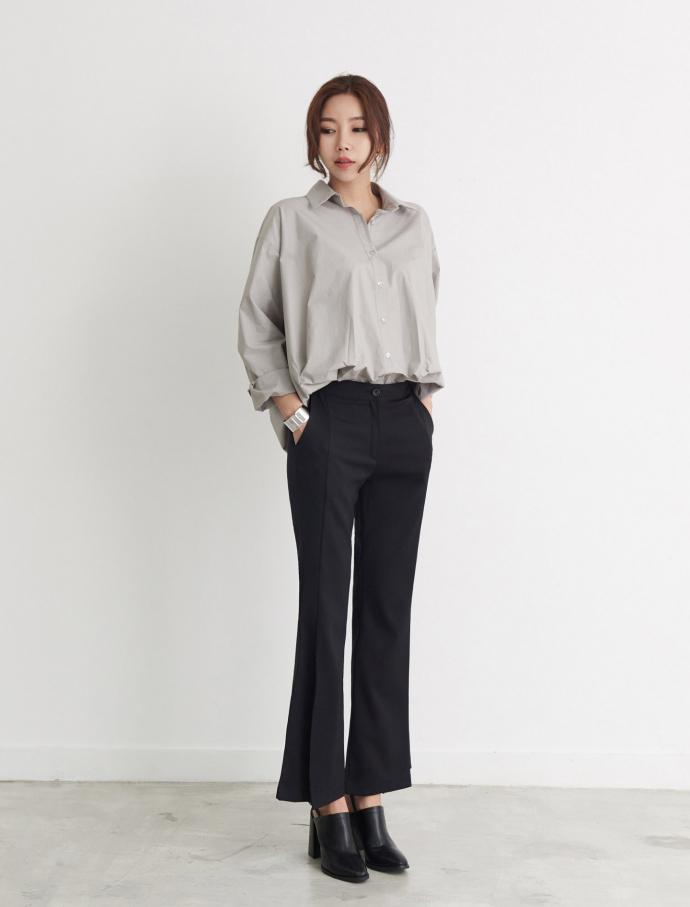 Feminine pin tuck long sleeve shirt Modern look bl