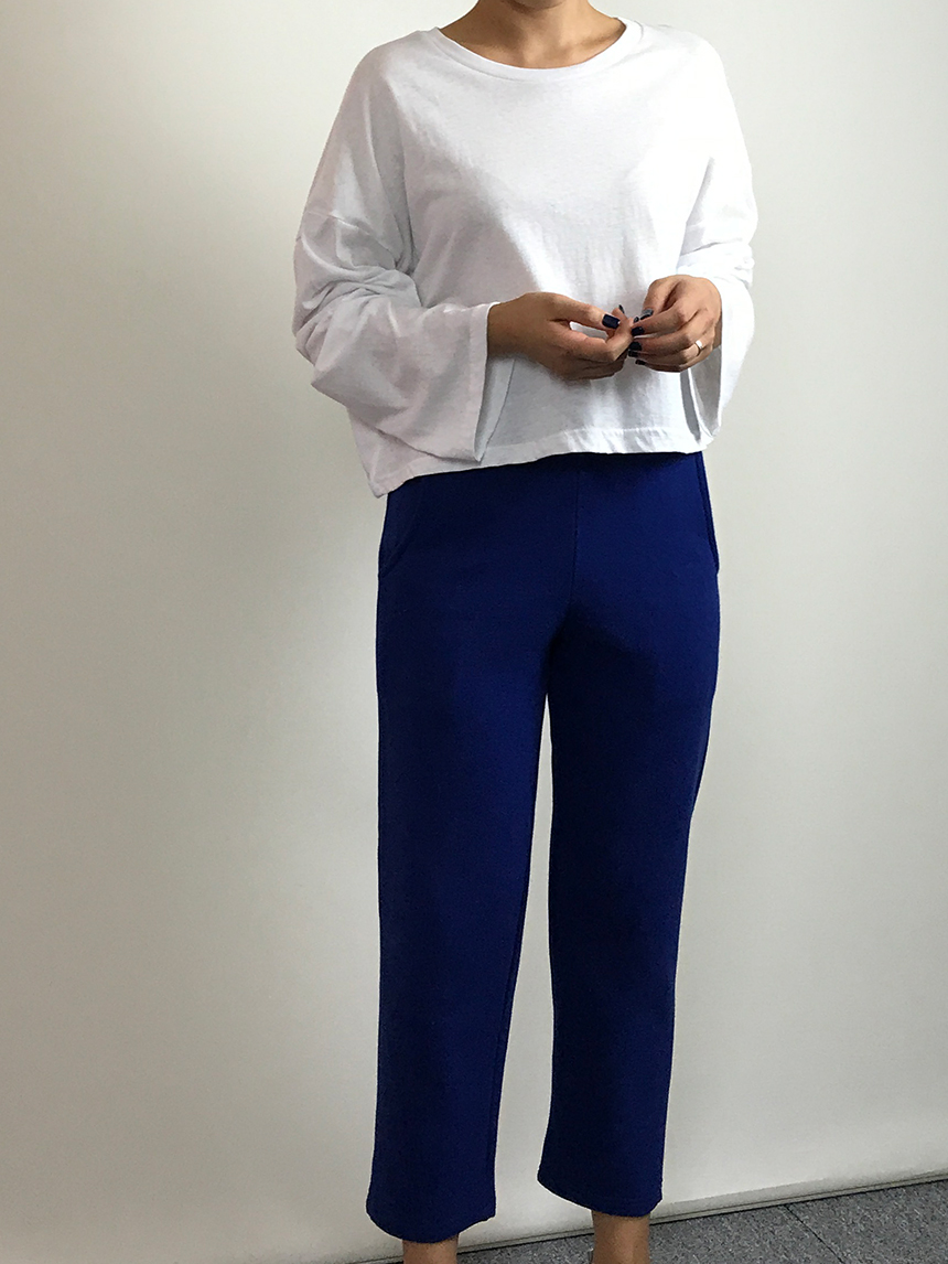 Plain 8800 Basic Crop Long Sleeve Tee 6color Holly