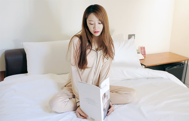 New Long-sleeved pajamas set plain pajamas fall pa