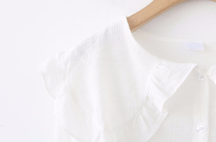 Women Blouses Sleeveless ruffle black white check 