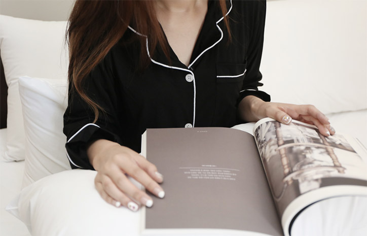 New Long-sleeved pajamas set plain pajamas fall pa