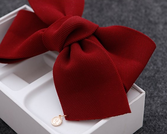 New Woolen Big Ribbon Pin Hairpin Gullish Fashion 