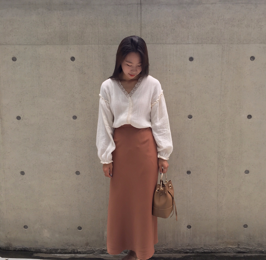 NEW FASHION LADY GIRL Blouse Fall lace ruffle puff