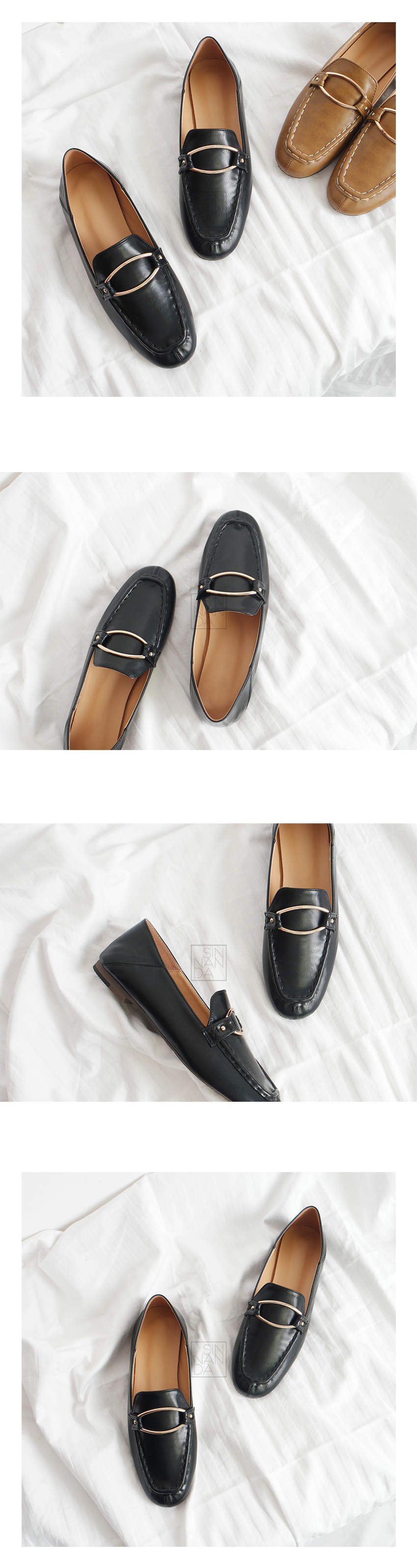 New Awesome Classic Wide Ring Stitch Loafers Women