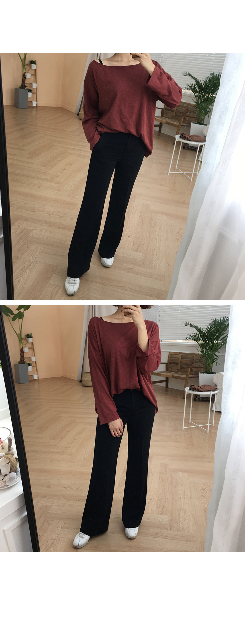 New Women's Pants Slim Wide Banding Long Slacks