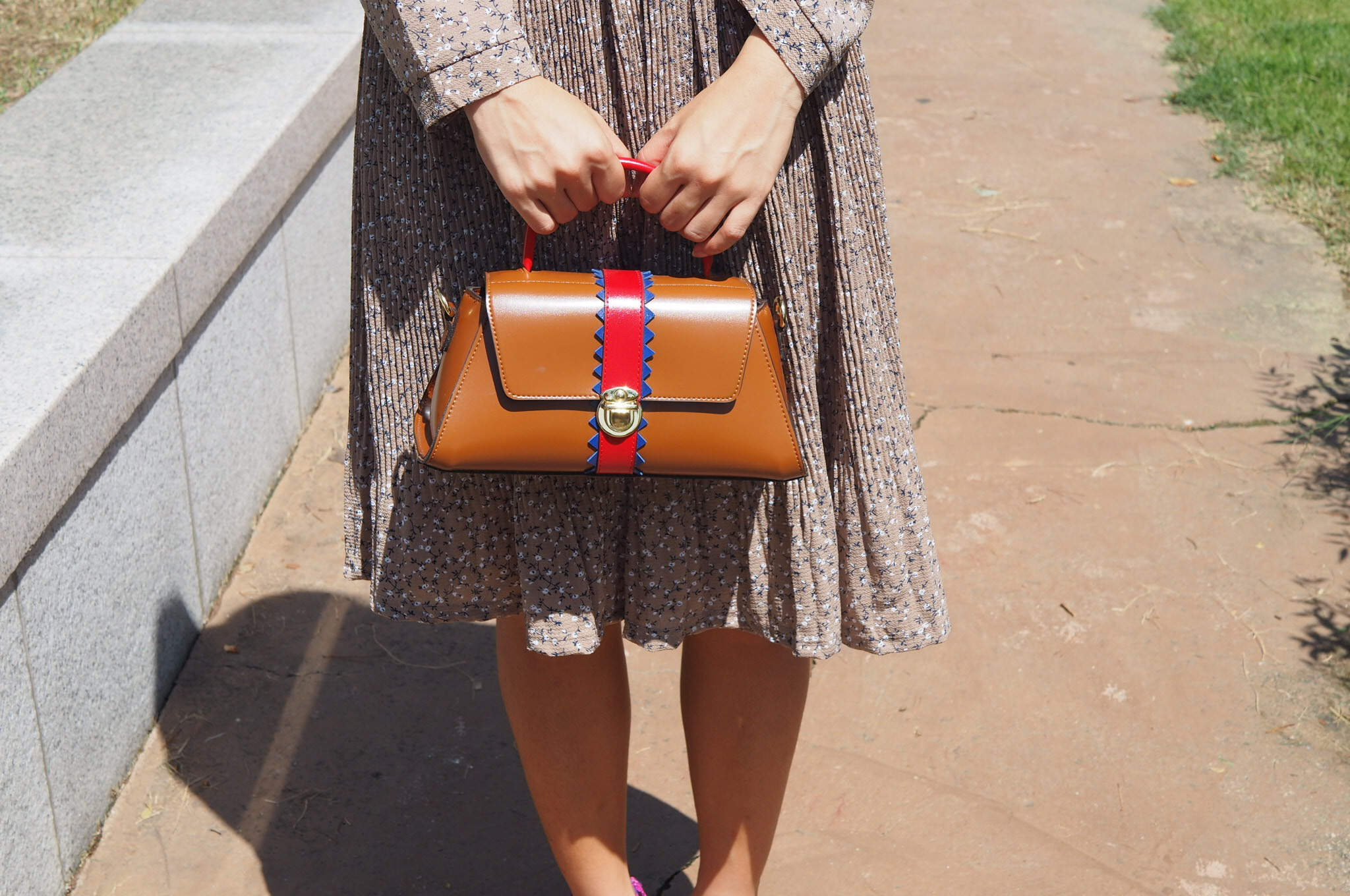 New Camel mini tote bag compelling bag Autumn vint