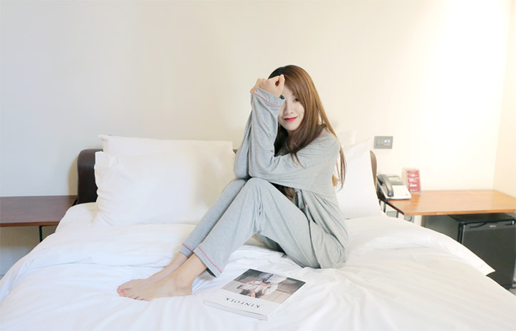 New Long-sleeved pajamas set plain pajamas fall pa