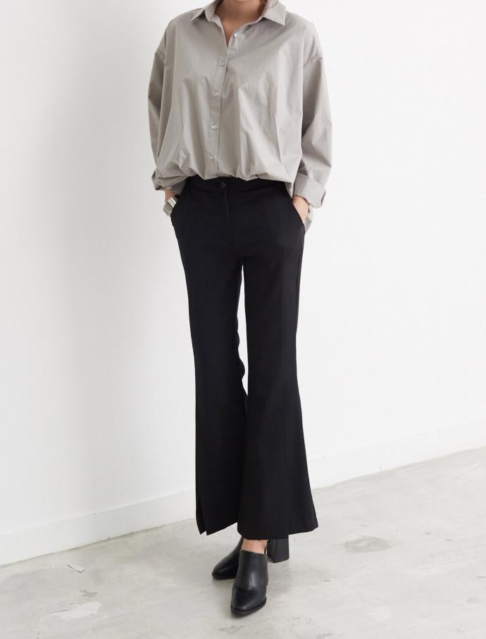 Feminine pin tuck long sleeve shirt Modern look bl