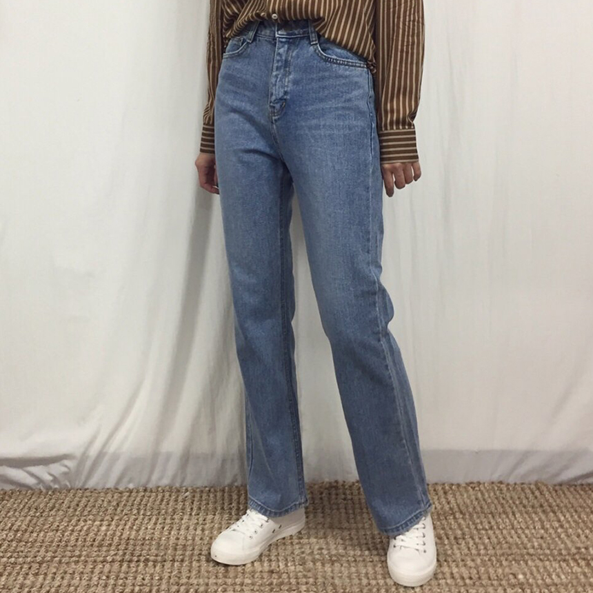 Women Jeans Pants High-waisted Fit Long Denim Pant