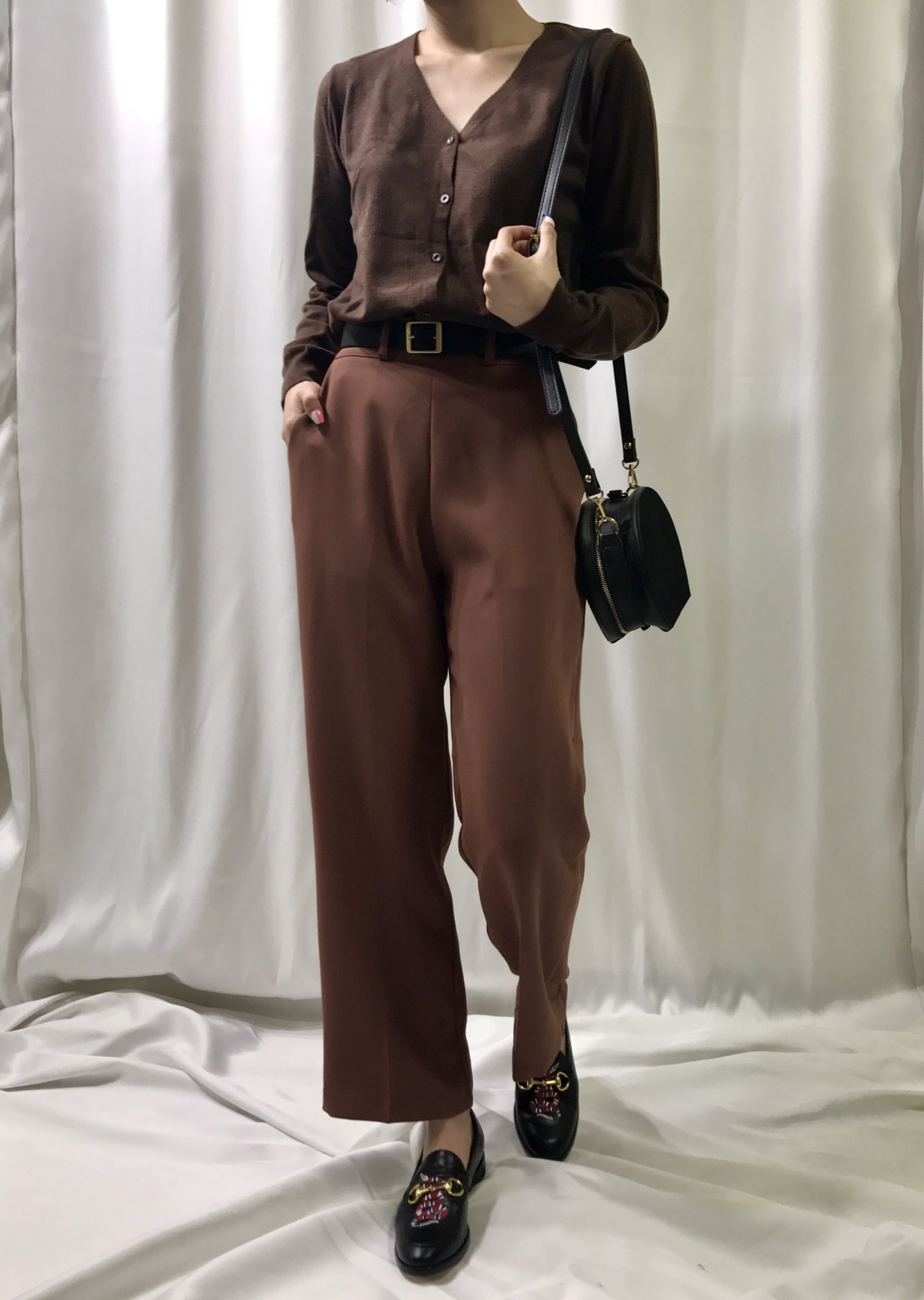 New Tambourine Round Mini Cross Back Clutch Back T