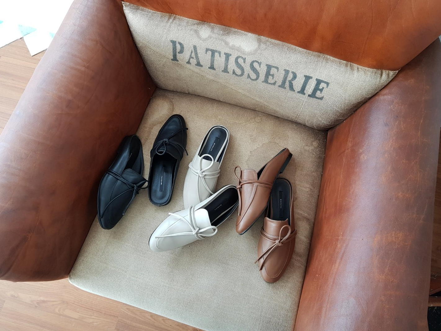 New French Looper Basic Modern Modern Flat Mule Tw