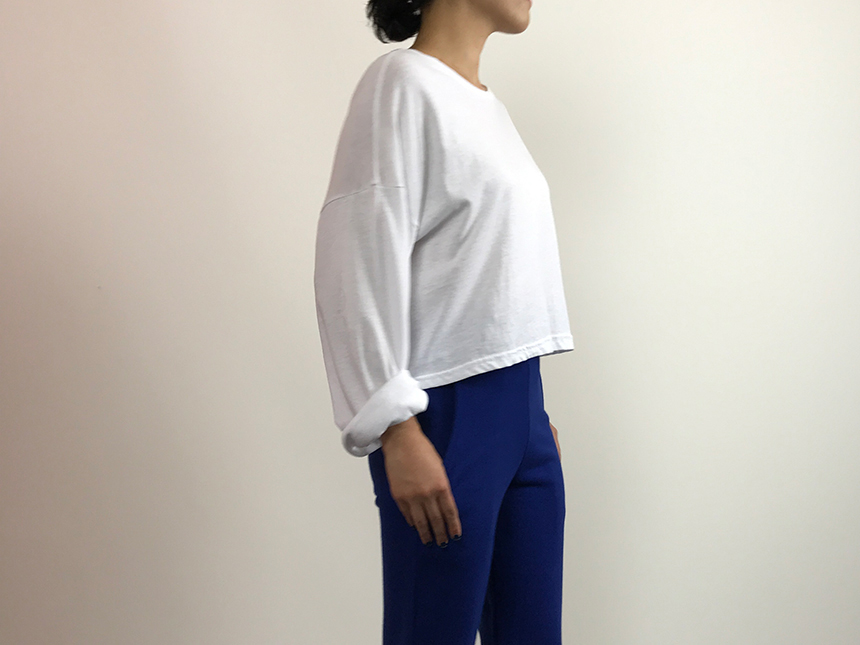 Plain 8800 Basic Crop Long Sleeve Tee 6color Holly