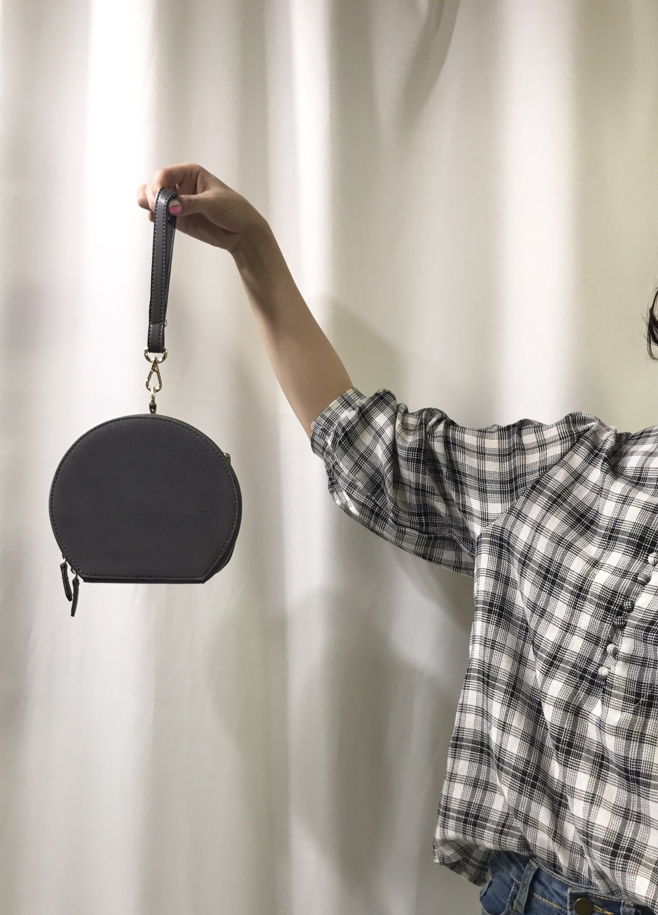 New Tambourine Round Mini Cross Back Clutch Back T