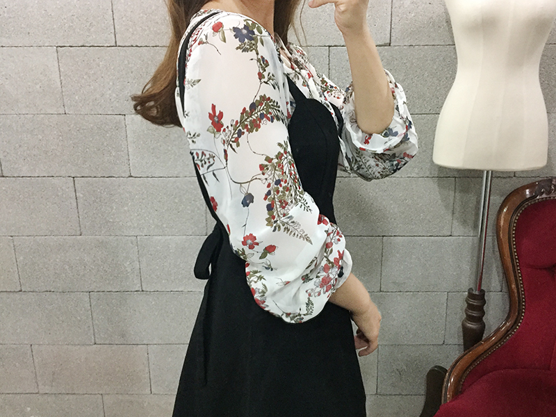 NEW FASHION LADY GIRL Blouse Flower Chiffon Autumn