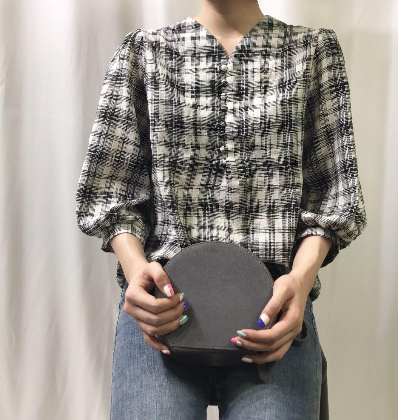 New Tambourine Round Mini Cross Back Clutch Back T