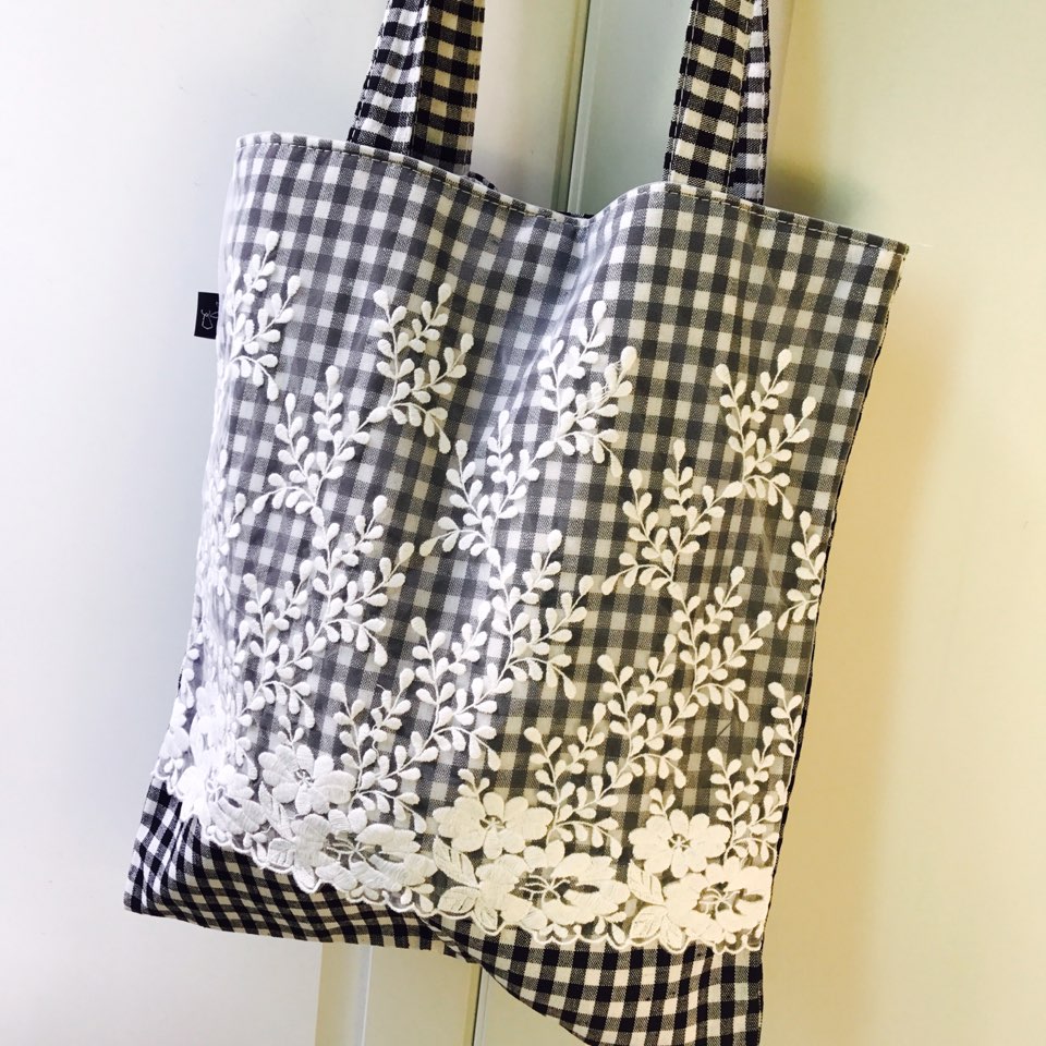 Flower embroidery lace Eco bag 3color 20 lender ba