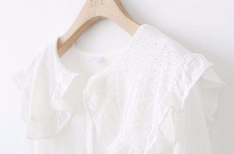 Women Blouses Sleeveless ruffle black white check 