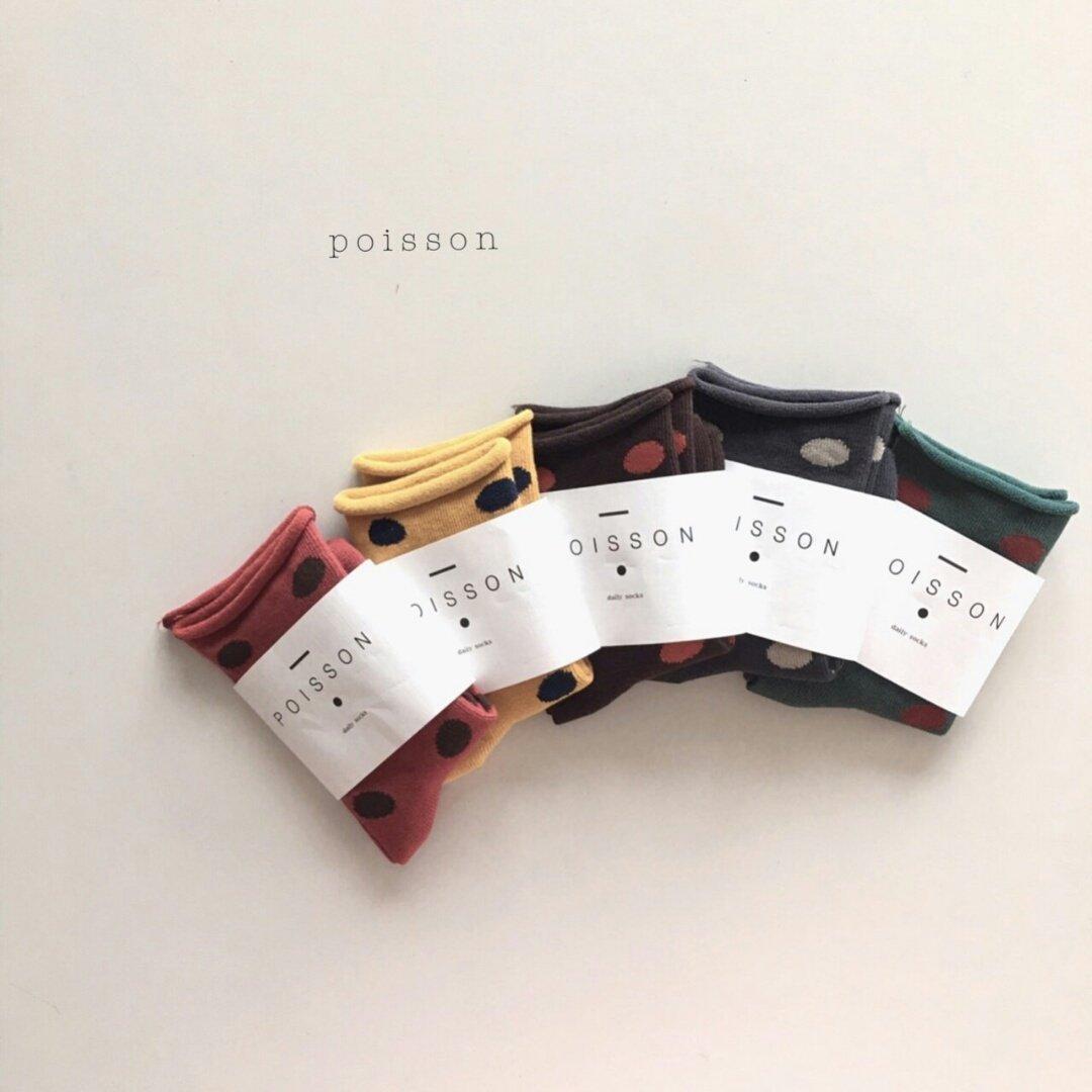 North European Fall Autumn Child South Girl Poa Dot Socks Infant Socks Baby Set Children's House