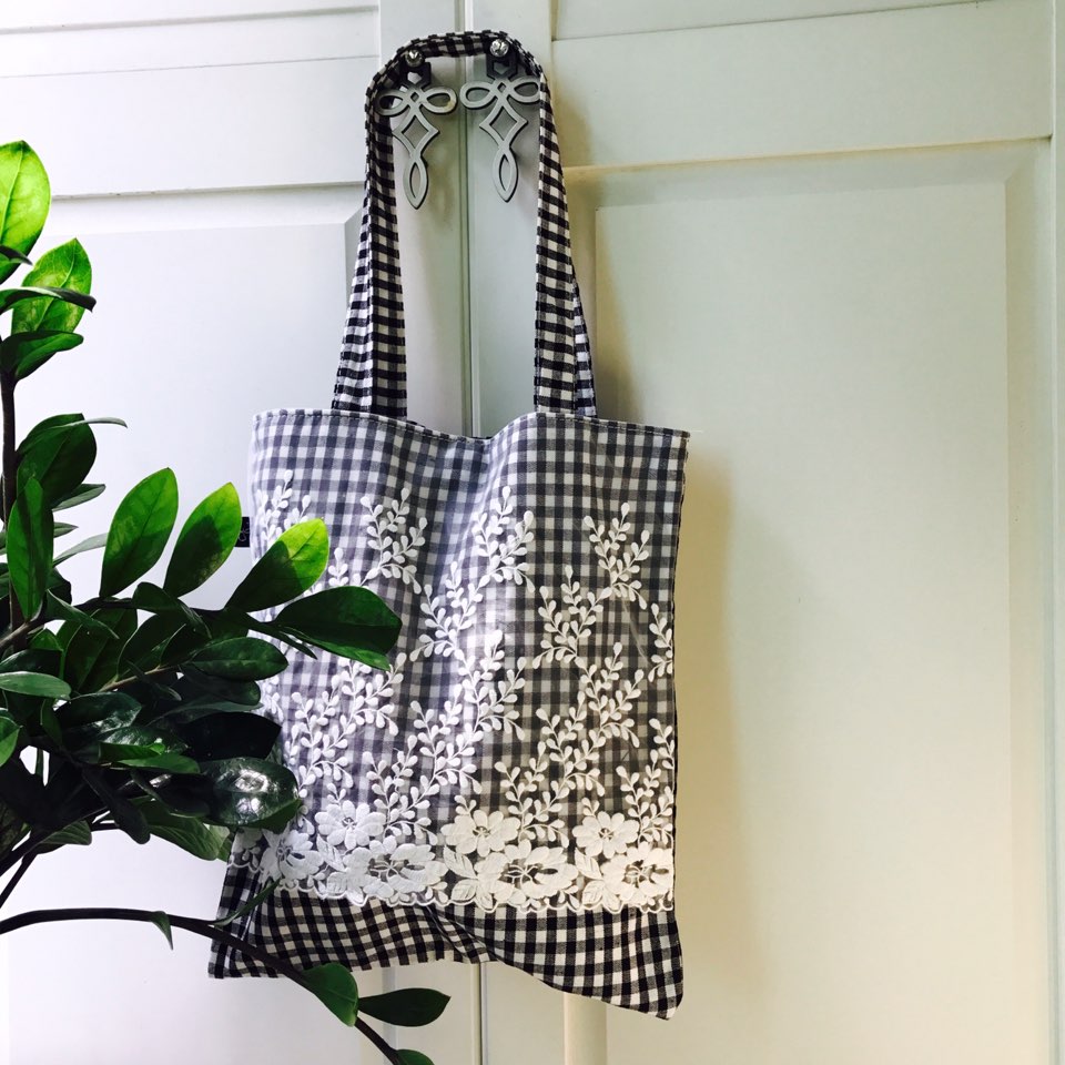 Flower embroidery lace Eco bag 3color 20 lender ba