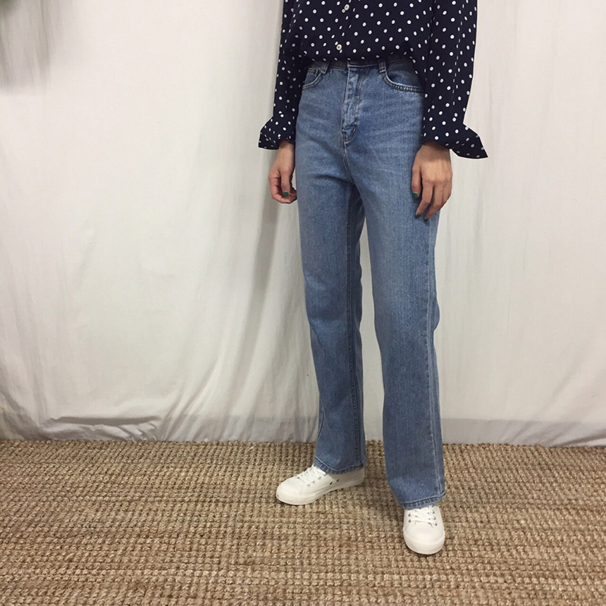 Women Jeans Pants High-waisted Fit Long Denim Pant