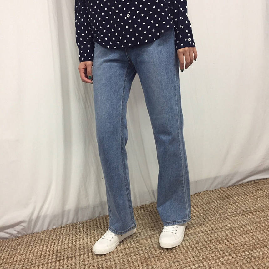 Women Jeans Pants High-waisted Fit Long Denim Pant