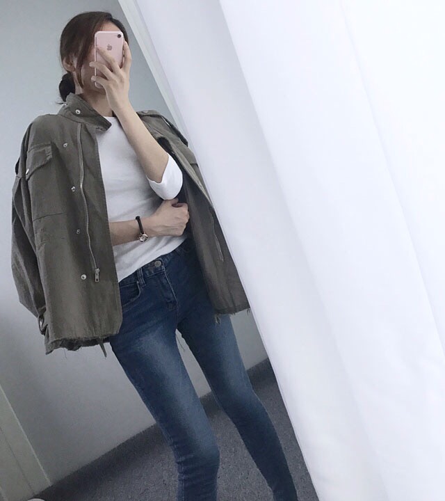 Boat Neck Slim basic part 7 T-shirt Black white li