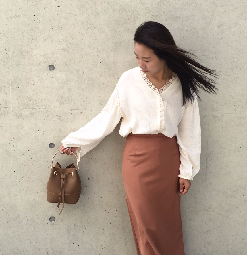 NEW FASHION LADY GIRL Blouse Fall lace ruffle puff