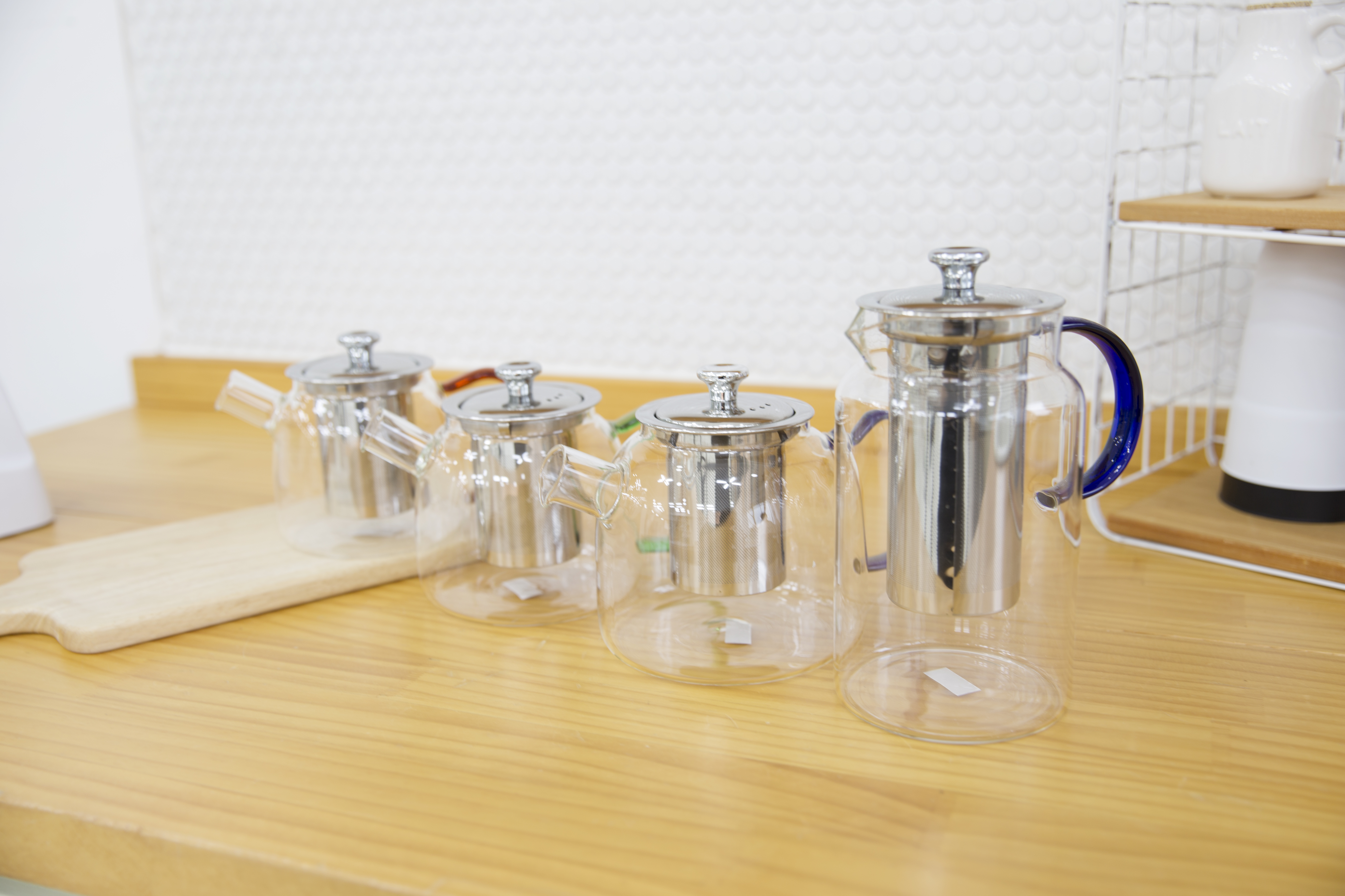 Italian heat-resistant glass tea pot teapot green 