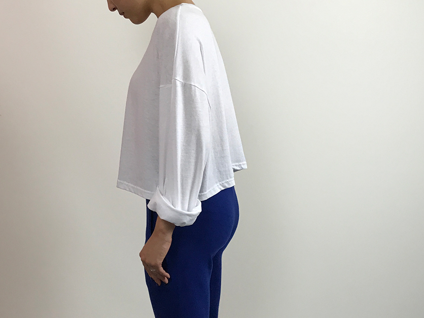 Plain 8800 Basic Crop Long Sleeve Tee 6color Holly