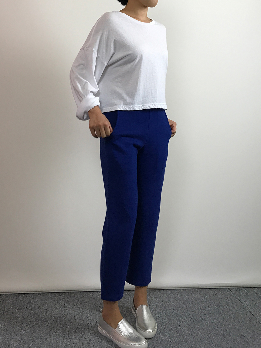 Plain 8800 Basic Crop Long Sleeve Tee 6color Holly