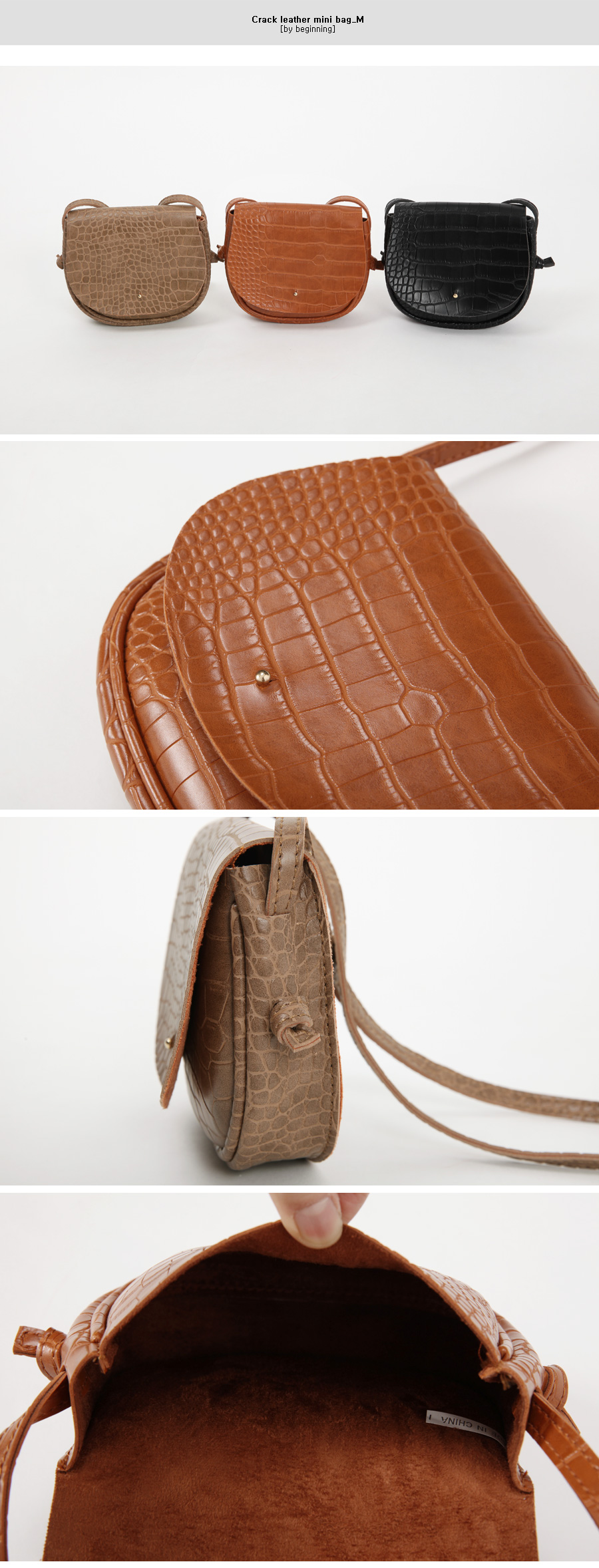 New Cracked Leather Mini Crossover Teenage Women D