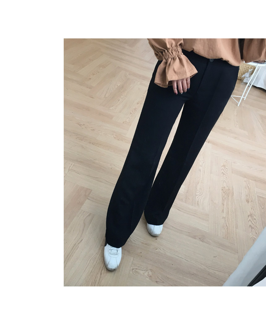 New Women's Pants Slim Wide Banding Long Slacks