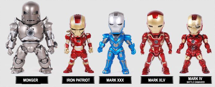 Ironman Avengers figure set car interior decoratio