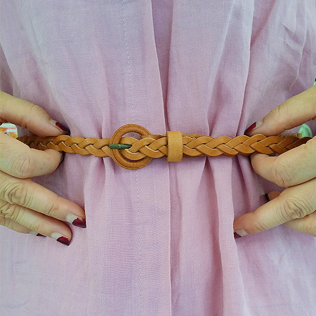 Prevent allergy leather jeans leather belt twist l