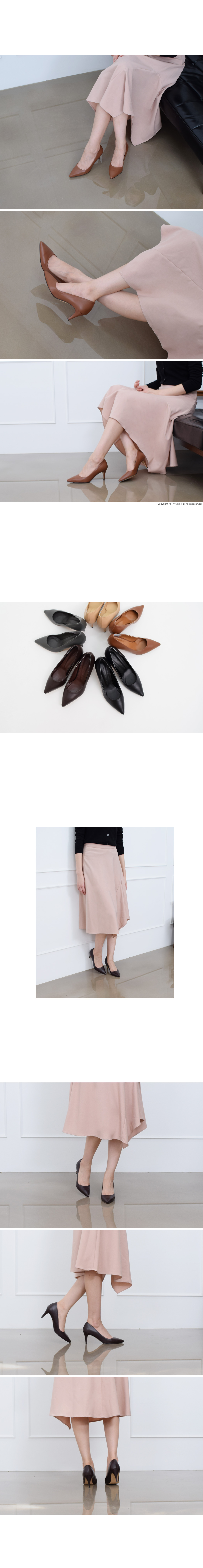 Cowhide Stiletto Middles Hill 7cm # 907 7CM Shoes 