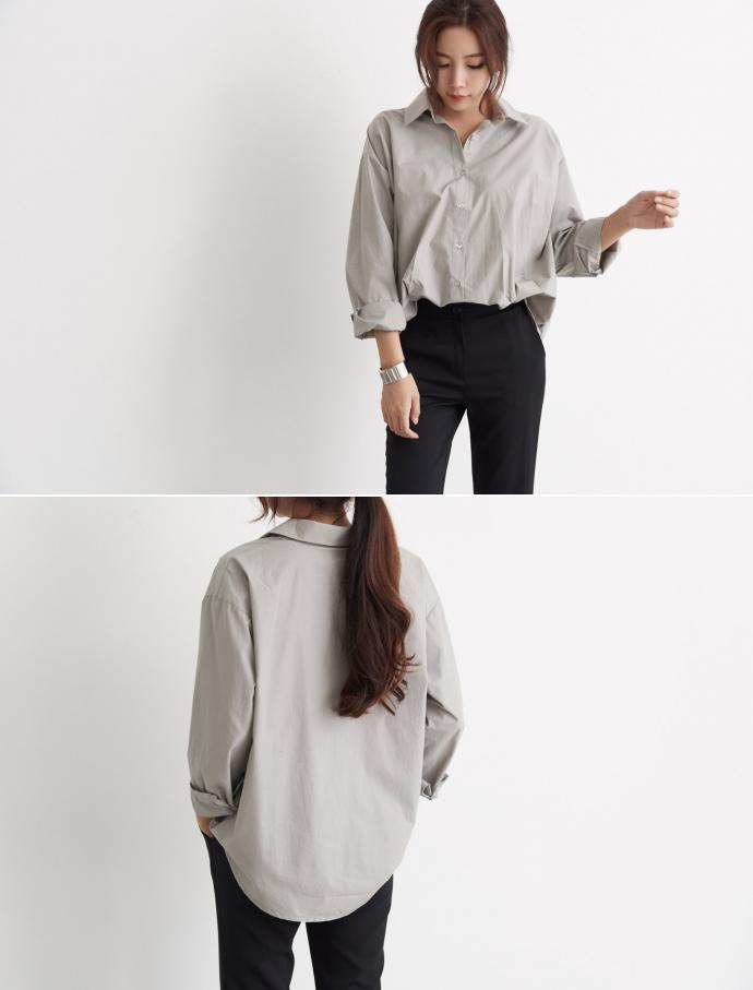 Feminine pin tuck long sleeve shirt Modern look bl