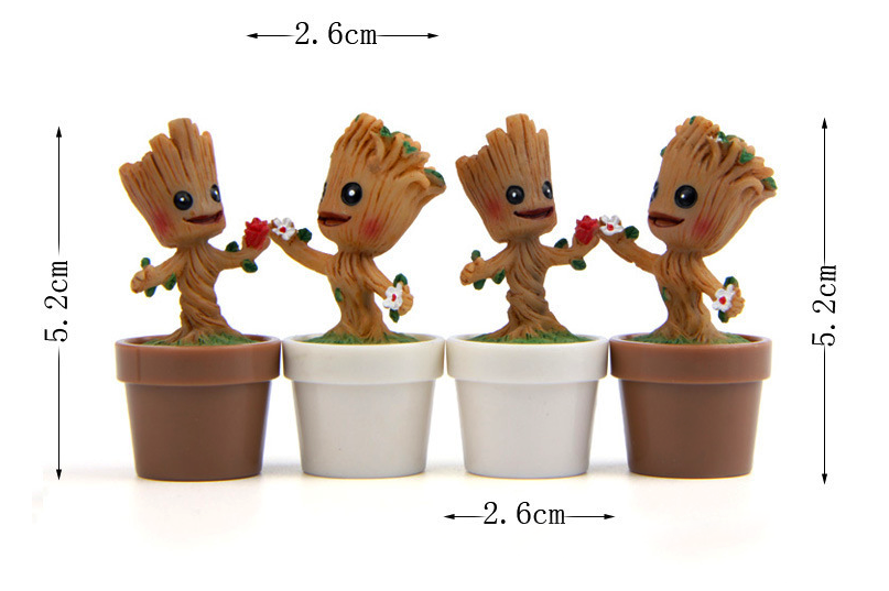 IM Root Flower Pot Figures Car Ornamental Terrariu
