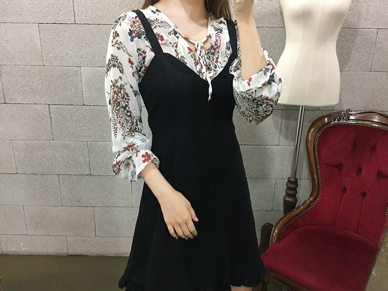 NEW FASHION LADY GIRL Blouse Flower Chiffon Autumn