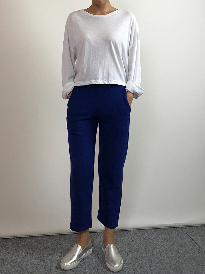 Plain 8800 Basic Crop Long Sleeve Tee 6color Holly