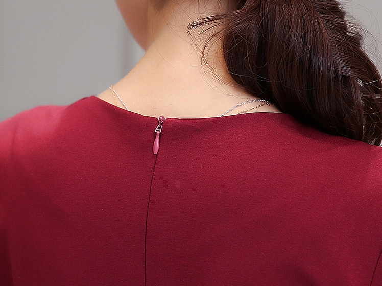 B10156 Autumn Chiffon Dress Elegant One Piece Work