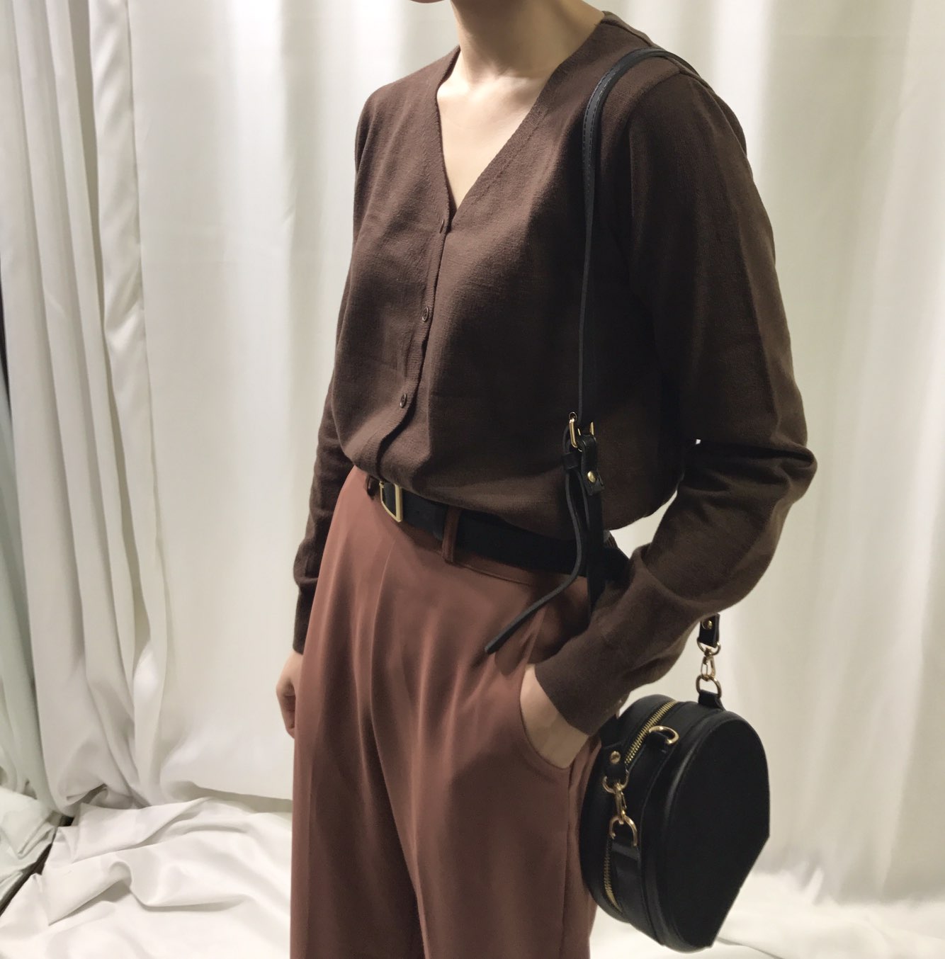 New Tambourine Round Mini Cross Back Clutch Back T