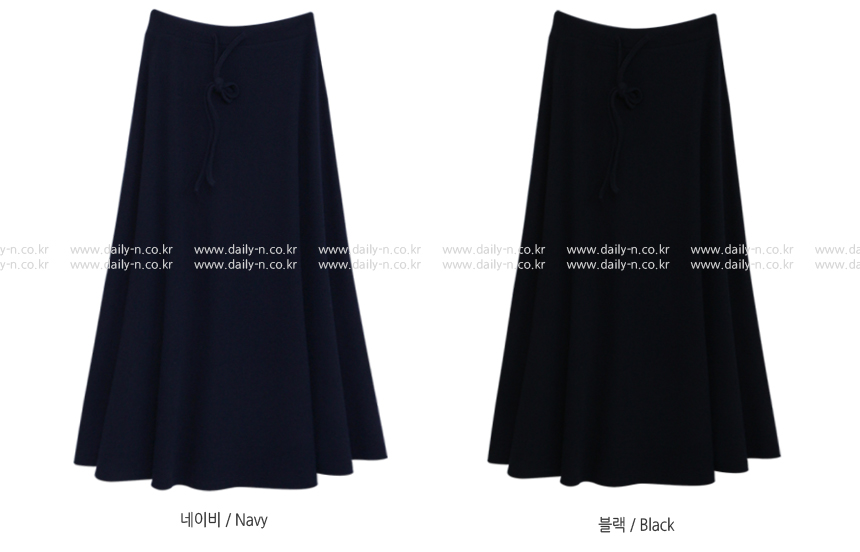 Dolce Ribbon Banding Skirt Flare Long Autumn Long 