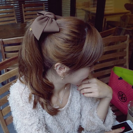 New Woolen Big Ribbon Pin Hairpin Gullish Fashion 