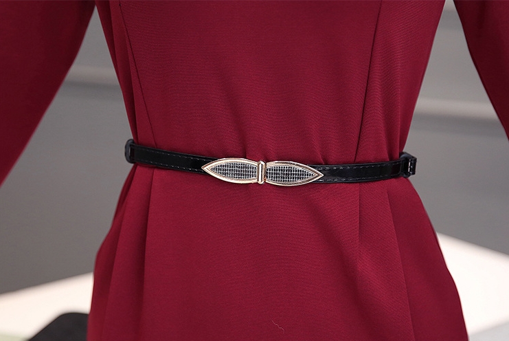 B10156 Autumn Chiffon Dress Elegant One Piece Work