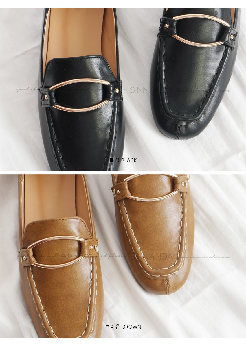 New Awesome Classic Wide Ring Stitch Loafers Women