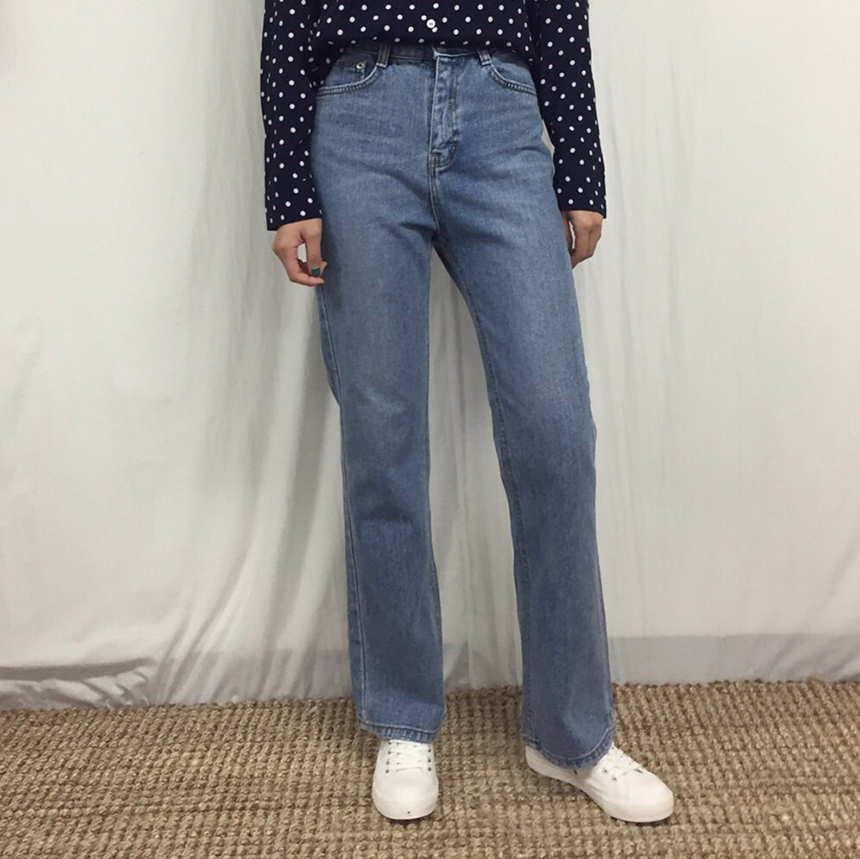 Women Jeans Pants High-waisted Fit Long Denim Pant