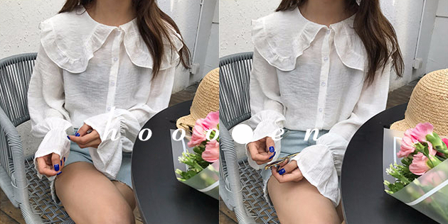 Women Blouses Sleeveless ruffle black white check 